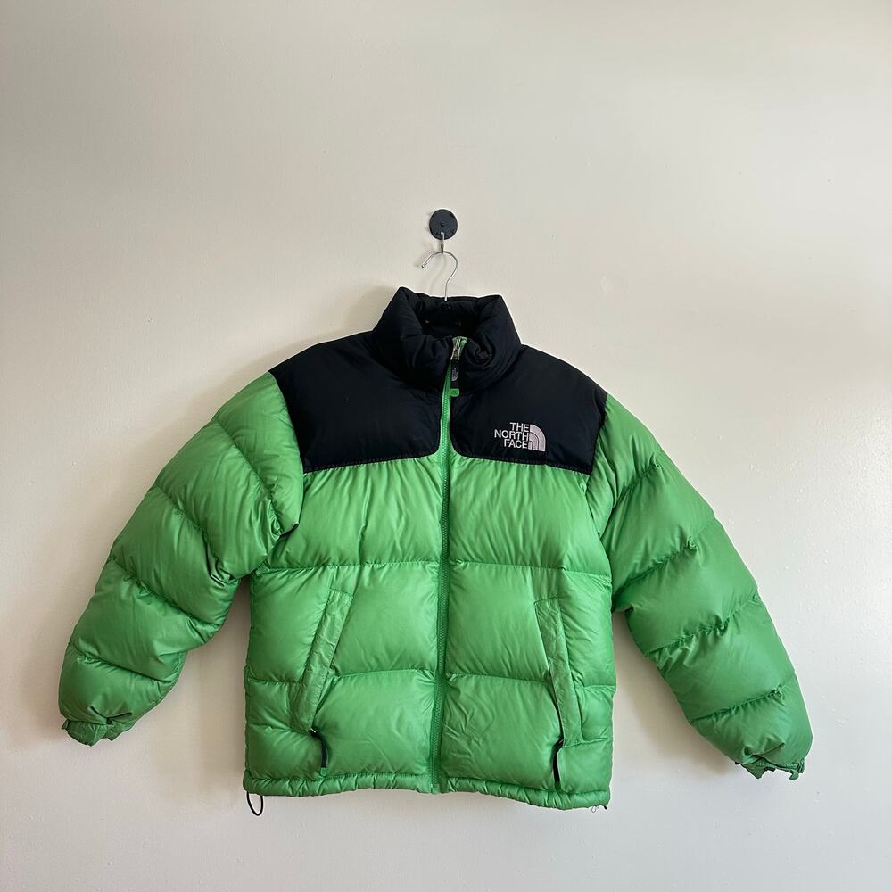 The North Face 700 Nuptse Puffer Jacket Lime Green Black - Small (90)